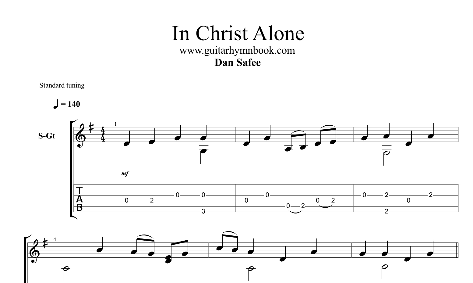 In Christ Alone Chords Guitar Hymn Book