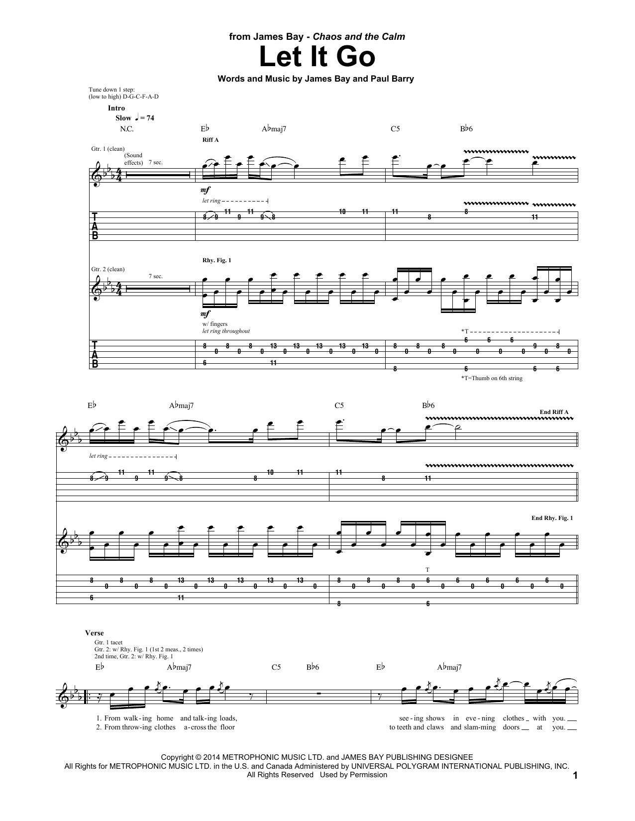 James Bay Let It Go Chords Let It Go James Bay Piano Vocal Guitar Right Hand Melody Digital Sheet Music