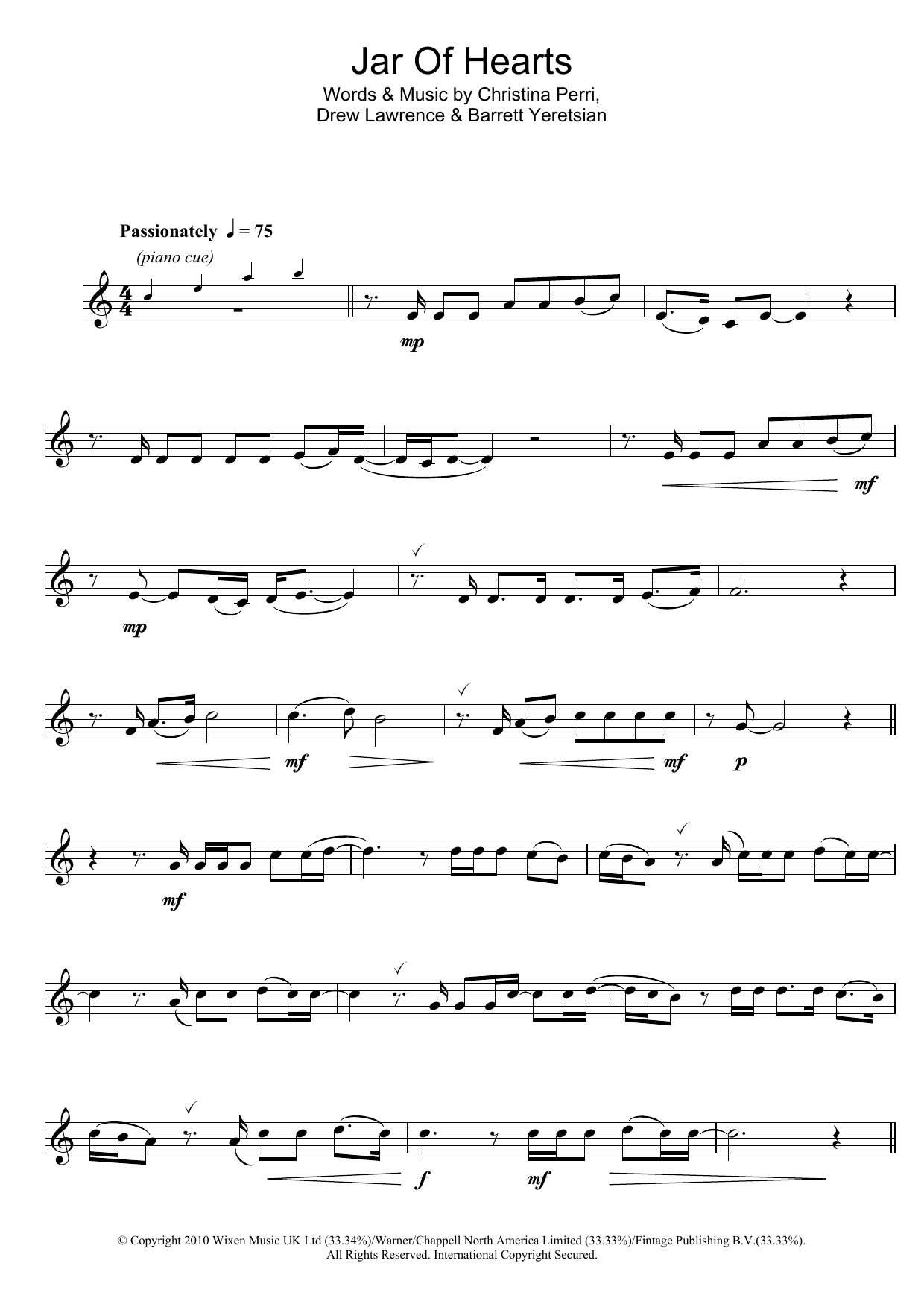 Jar Of Hearts Chords Sheet Music Digital Files To Print Licensed Drew Lawrence Digital