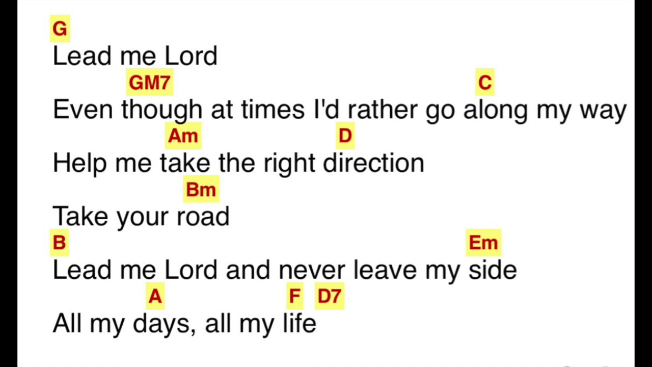 Lead Me To The Cross Chords Lead Me Lord Gary V Chords Lyrics Praise And Worship Songs