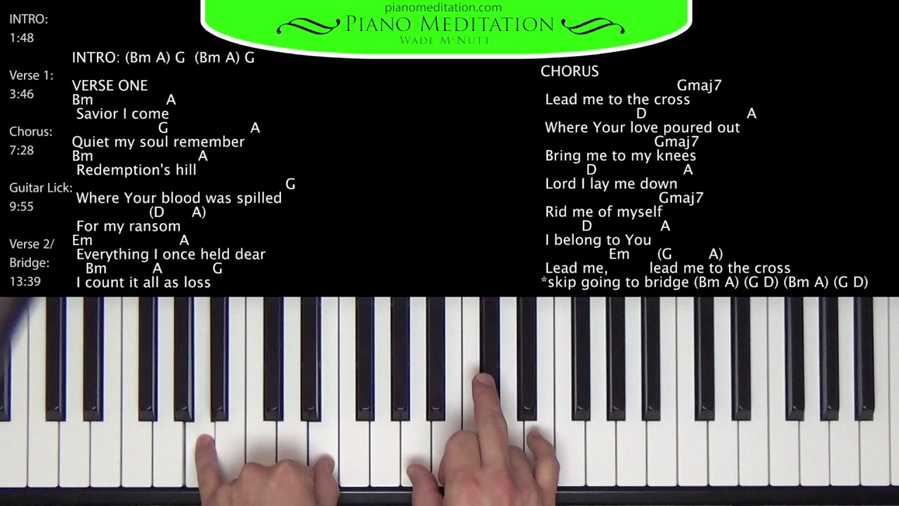 Lead Me To The Cross Chords Lead Me To The Cross How To Play On The Piano