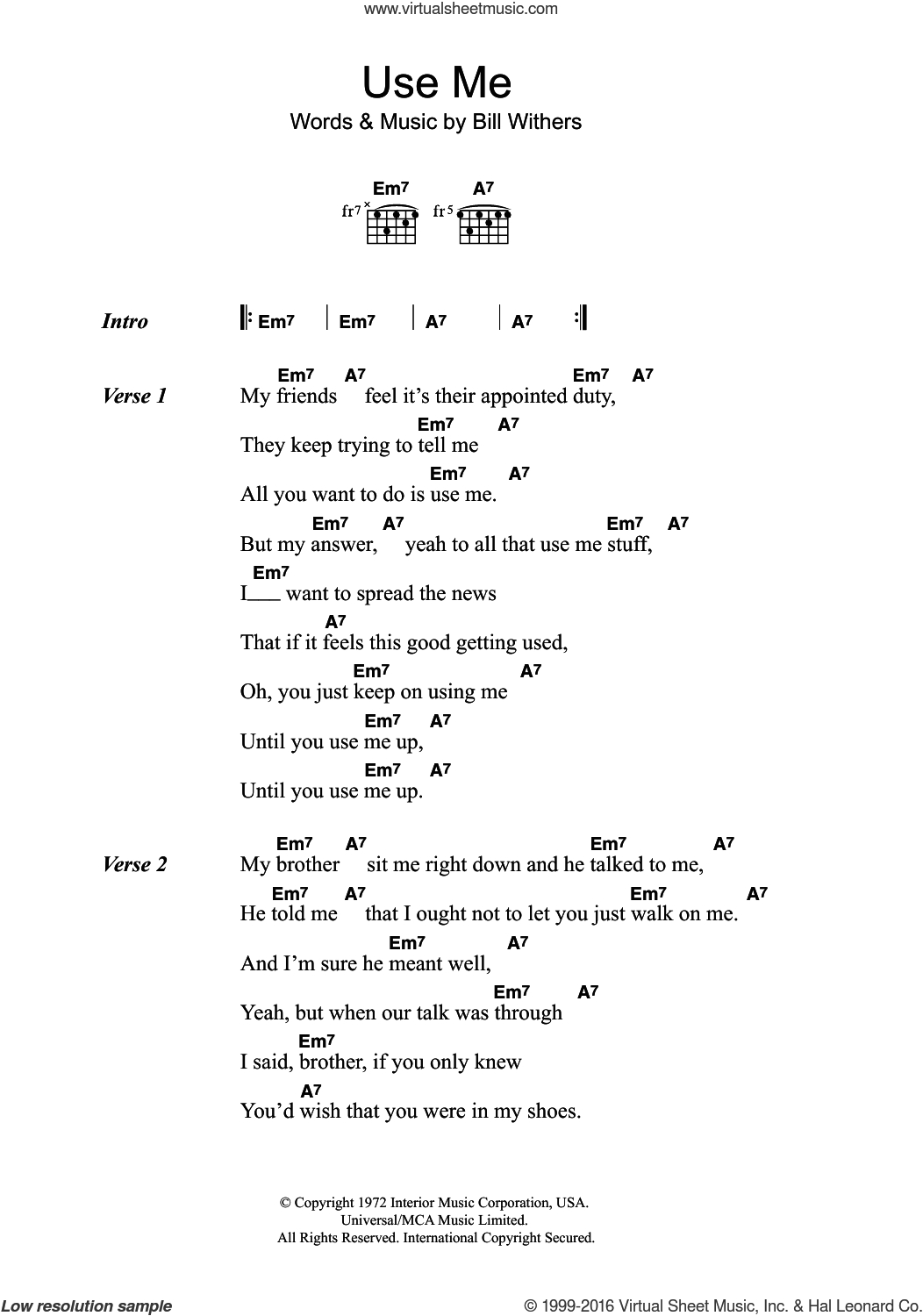 Lean On Me Chords Withers Use Me Sheet Music For Guitar Chords Pdf