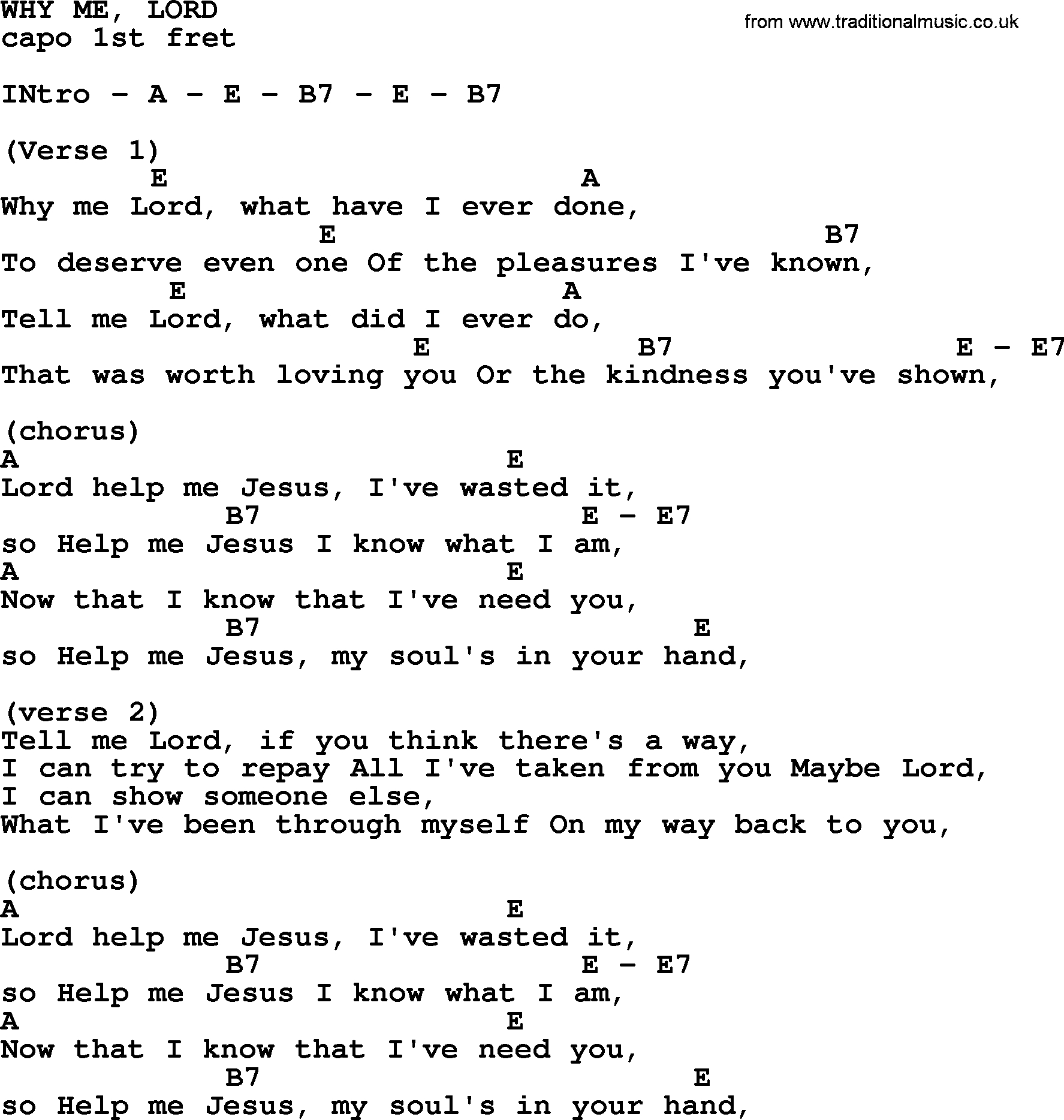Lord I Need You Chords Johnny Cash Song Why Me Lord Lyrics And Chords