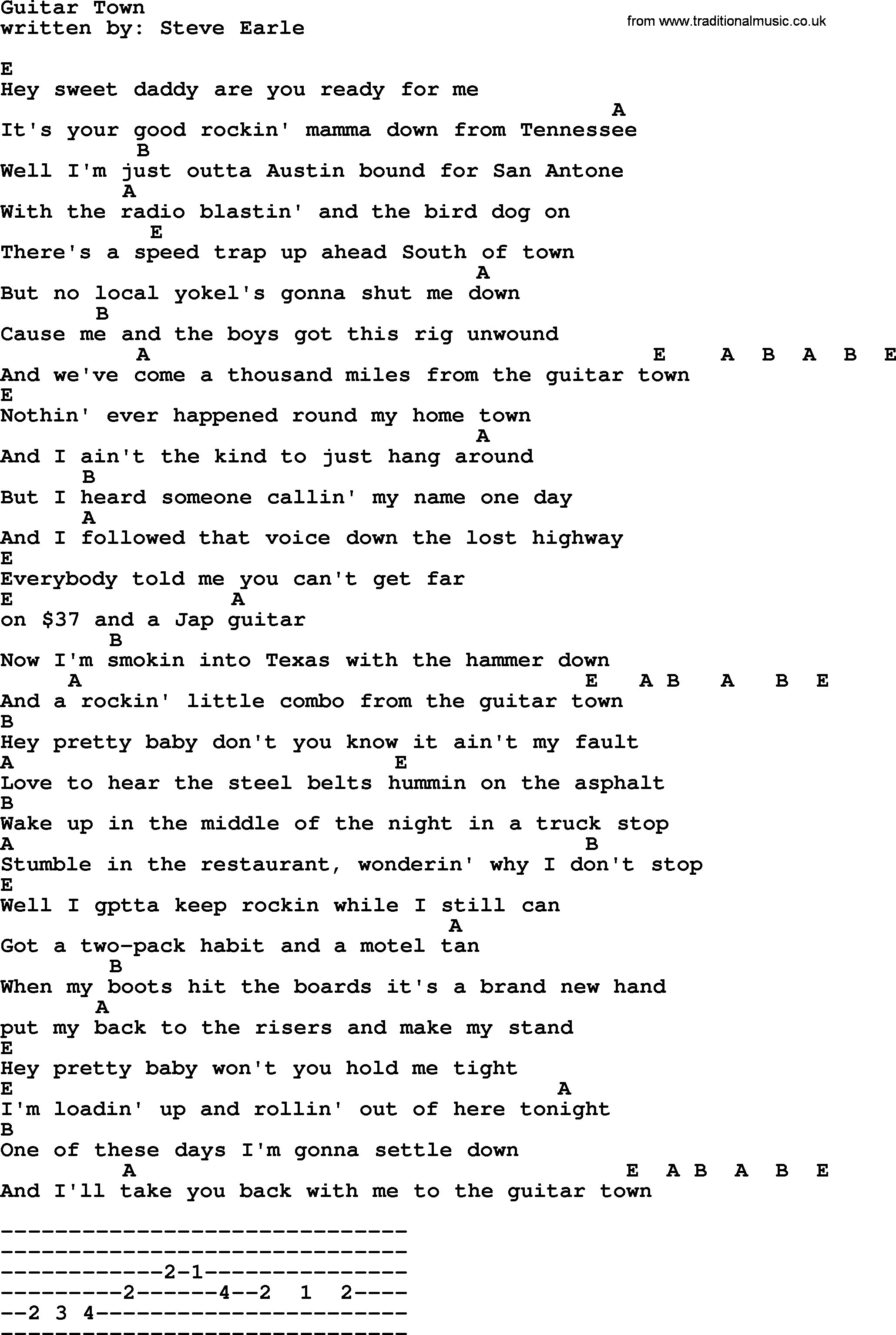 Lost Boy Chords Emmylou Harris Song Guitar Town Lyrics And Chords