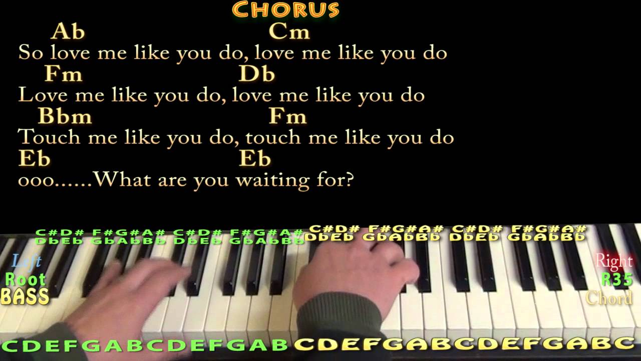 Love Me Like You Do Chords Love Me Like You Do Piano Cover Lesson In Ab With Chordslyrics