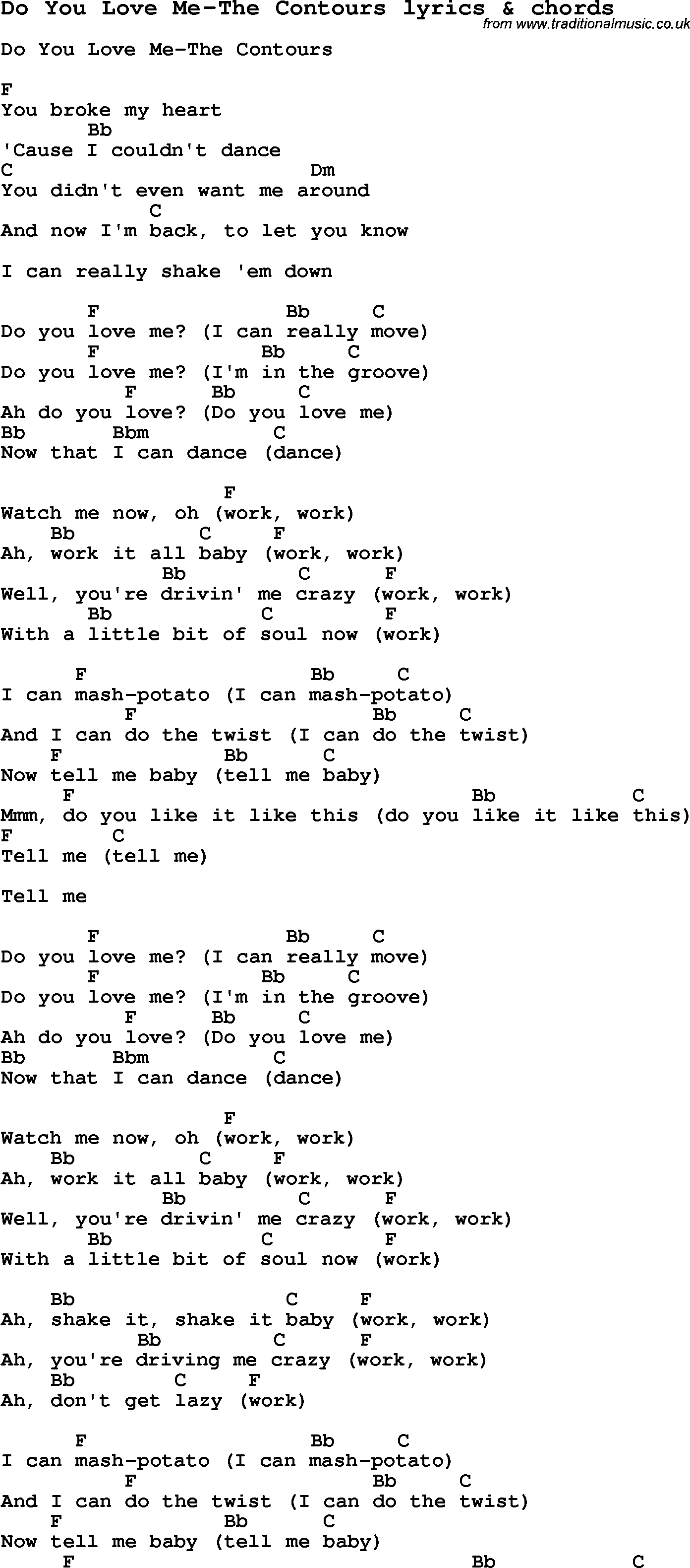 Love Me Like You Do Chords Love Song Lyrics Fordo You Love Me The Contours With Chords