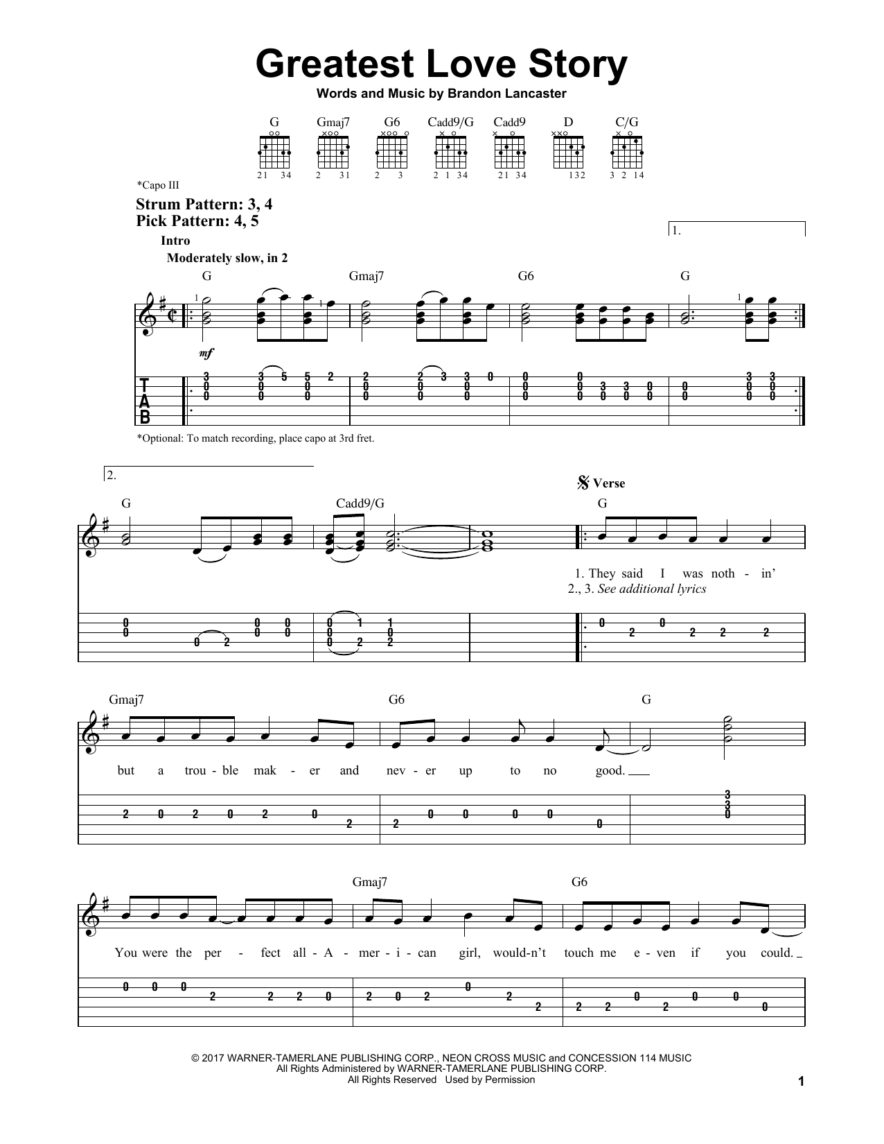 Love Story Chords Greatest Love Story Lanco Easy Guitar Tab Guitar Instructor