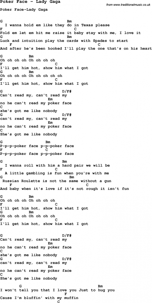 Mad World Chords Lady Gaga Aucustic Song Lyrics With Guitar Chords For Mad World