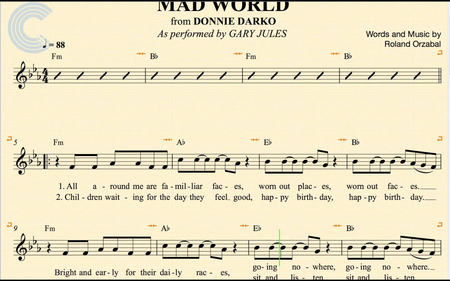 Mad World Chords Mad World Place And Landscape