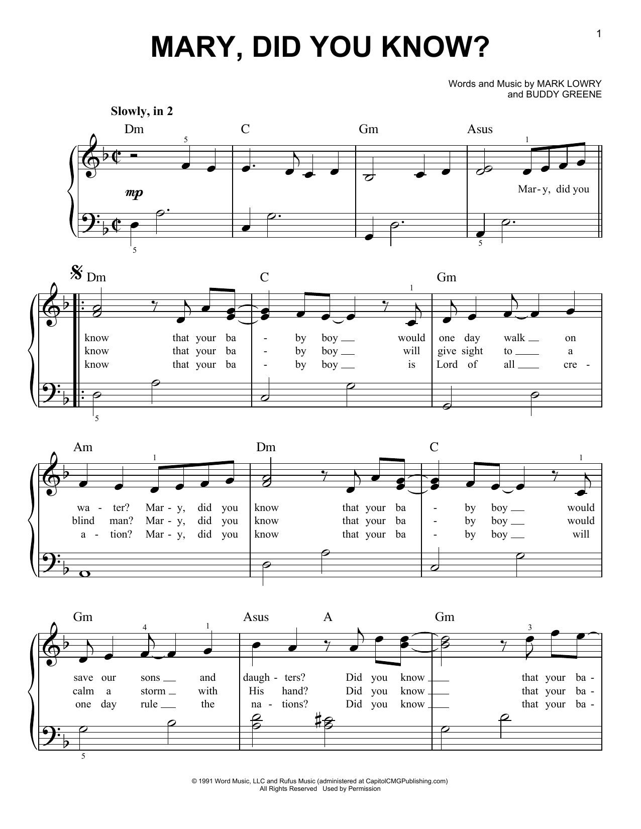 Mary Did You Know Chords Sheet Music Digital Files To Print Licensed Kathy Mattea Digital