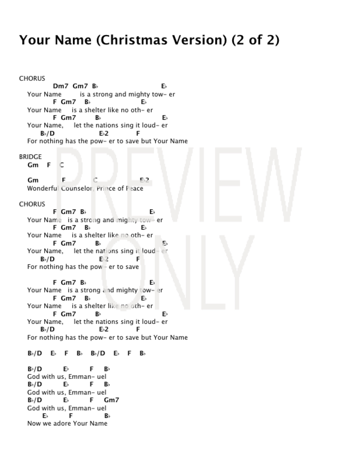 Mighty To Save Chords Your Name Christmas Version Live Lead Sheet Lyrics Chords