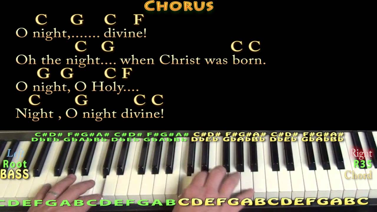 O Holy Night Chords O Holy Night Piano Cover Lesson In C With Chordslyrics