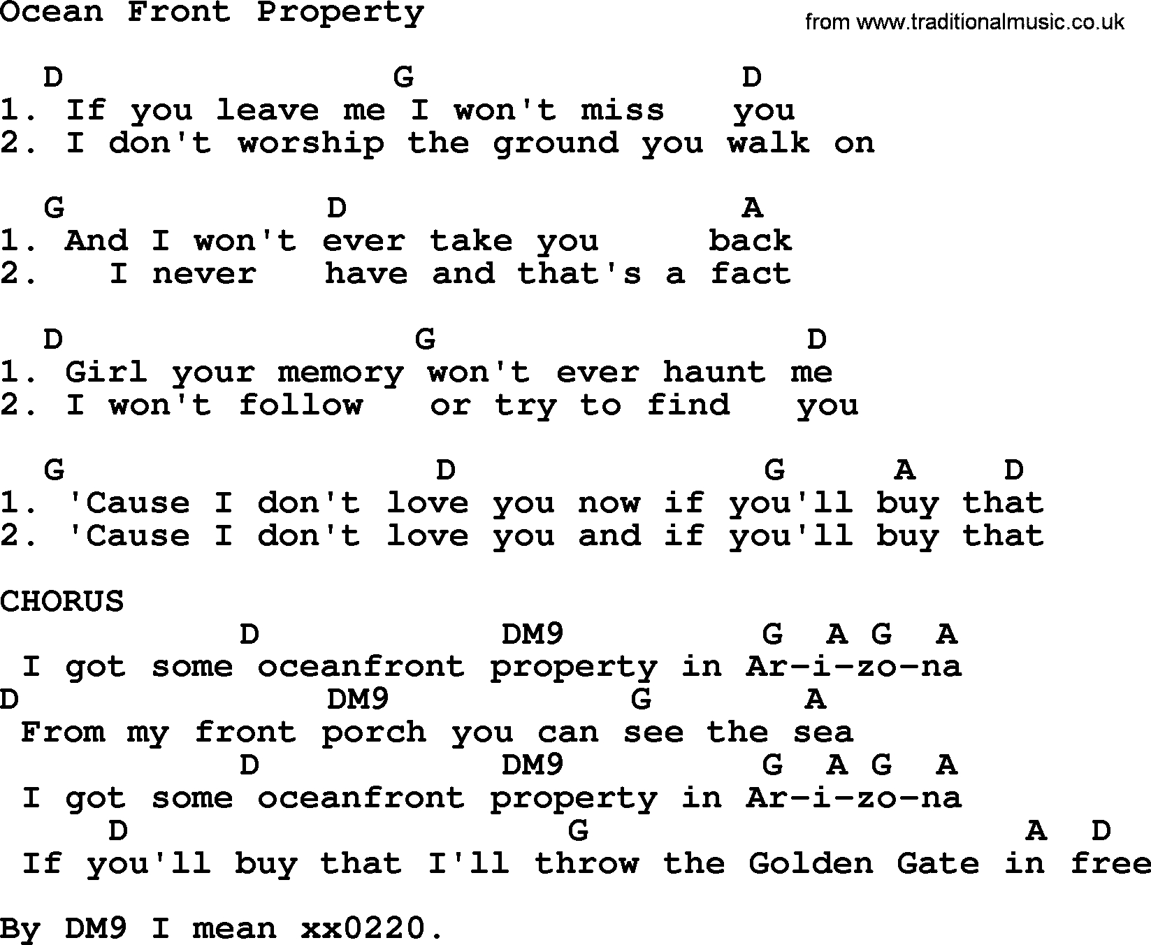 Oceans Guitar Chords Ocean Front Property George Strait Lyrics And Chords