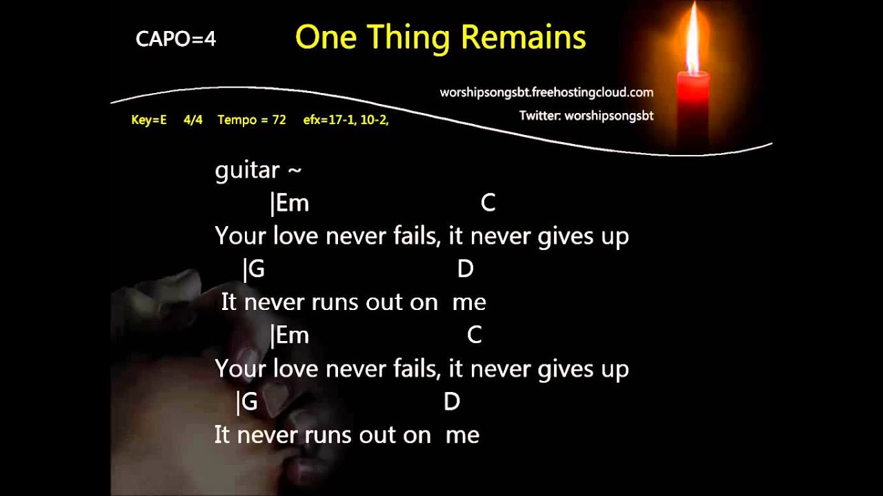 One Thing Remains Chords Jesus Culture One Thing Remains Karaoke Backing Track Cover