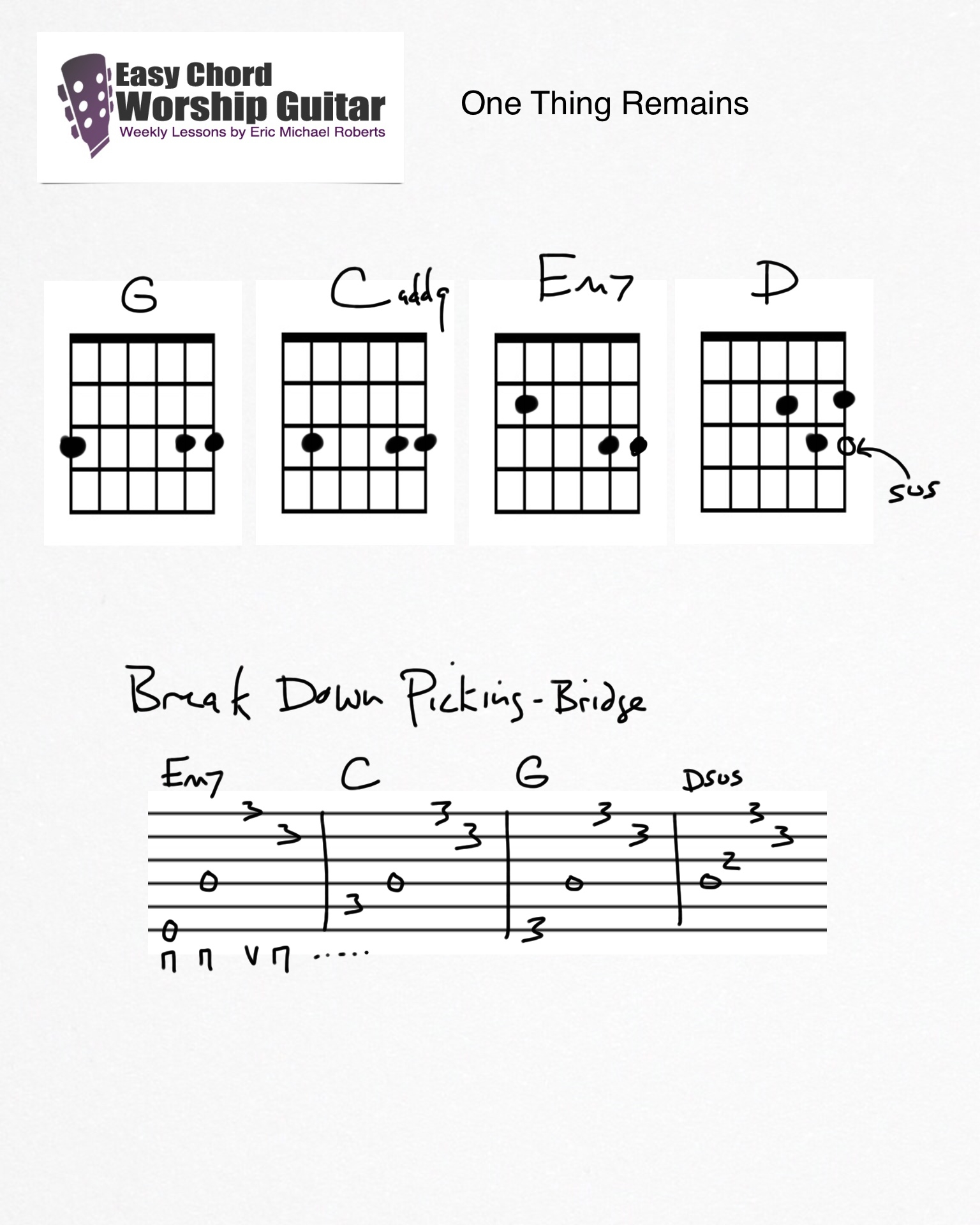 One Thing Remains Chords One Thing Remains Easy Chord Worship Guitar Wtk