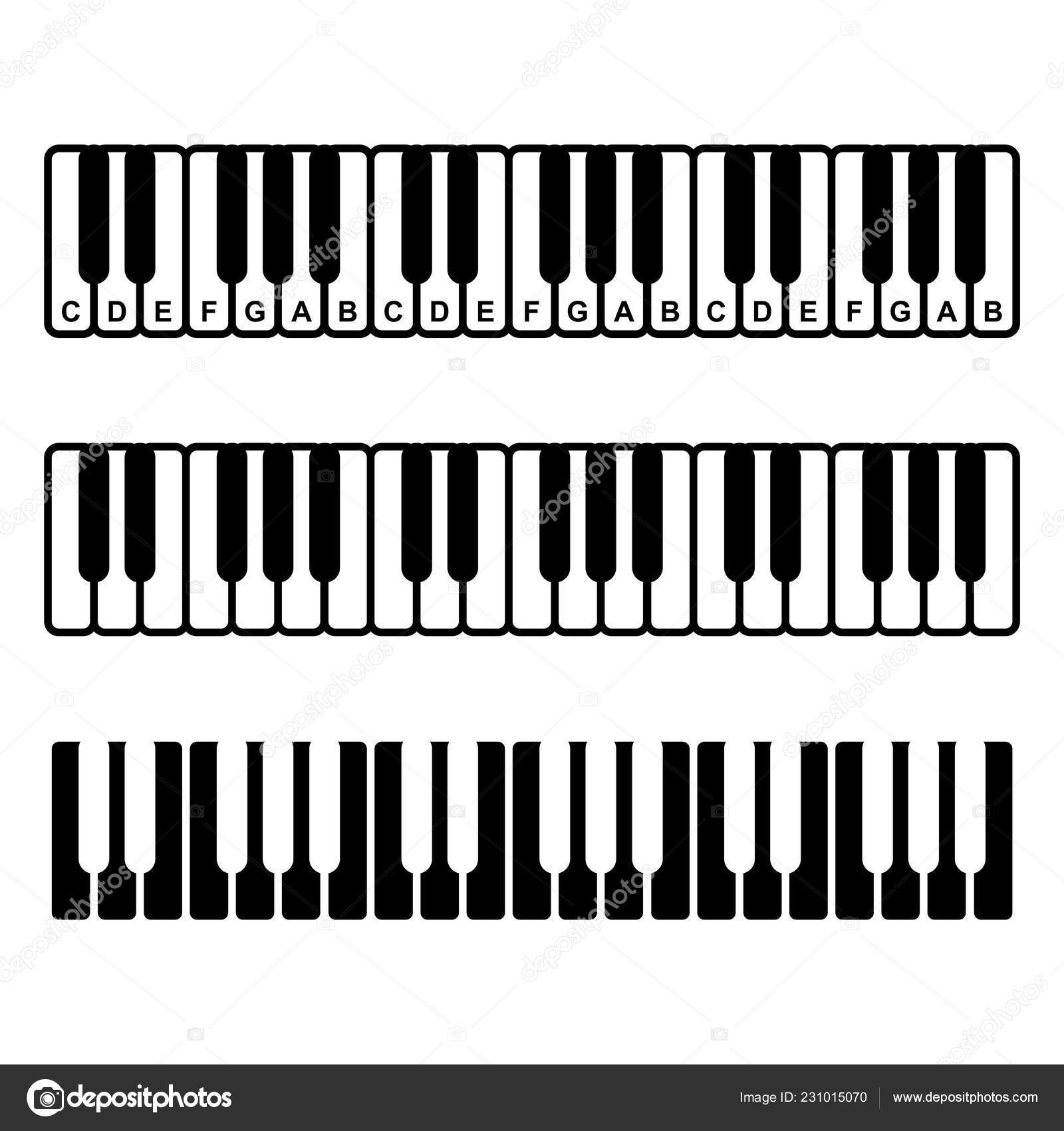 Piano Chords Chart Piano Chords Piano Key Notes Chart White Background Vector