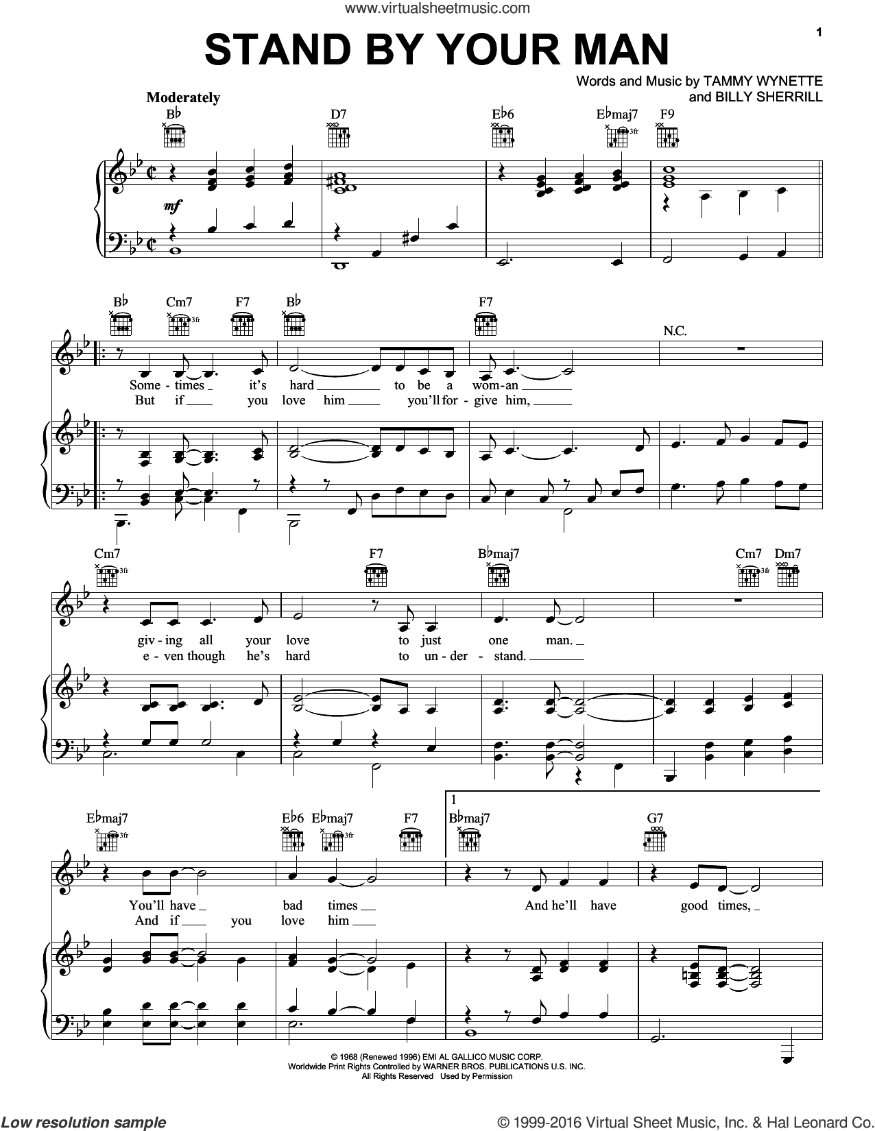 Piano Man Chords Lovett Stand Your Man Sheet Music For Voice Piano Or Guitar