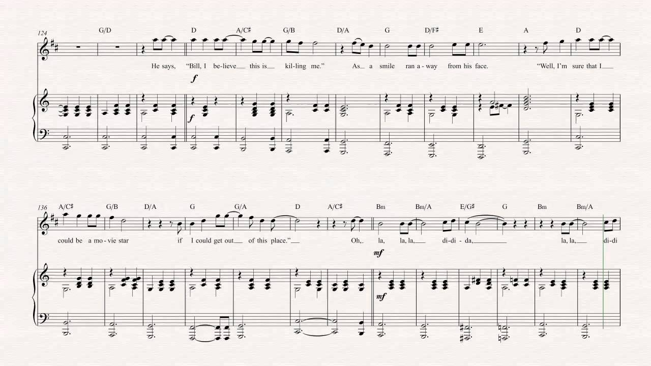 Piano Man Chords Tenor Sax Piano Man Billy Joel Sheet Music Chords Vocals