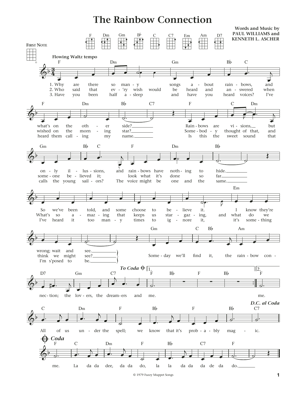 Rainbow Connection Chords The Rainbow Connection From The Daily Ukulele Arr Liz And Jim