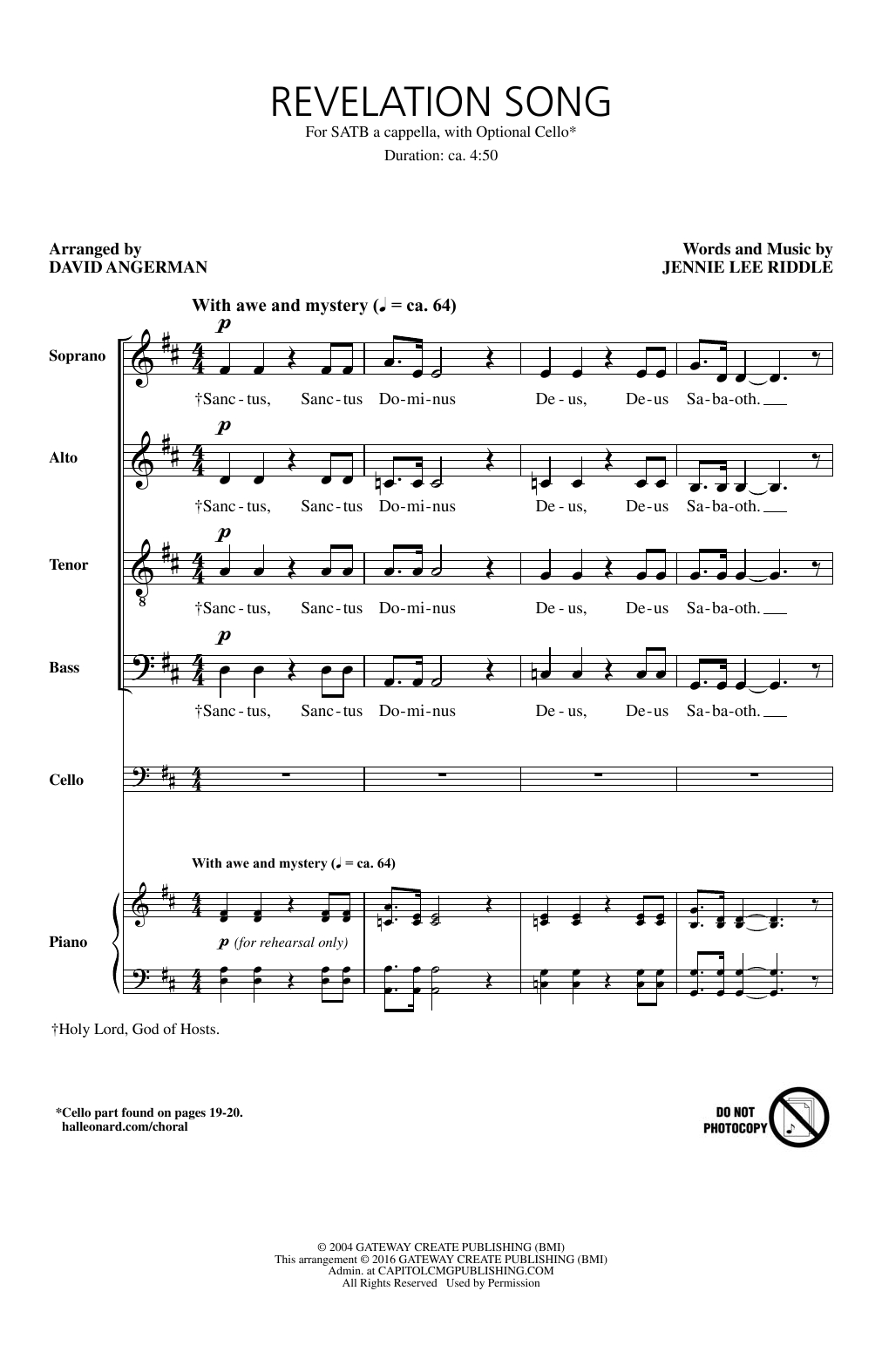 Revelation Song Chords David Angerman Revelation Song Sheet Music Notes Chords Download Printable Satb Choir Sku 186581