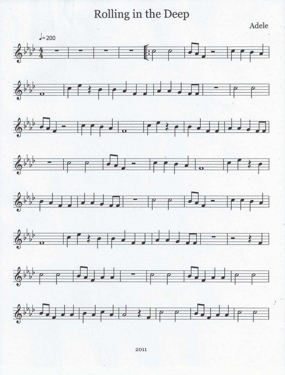 Rolling In The Deep Chords John Mayer Songs Chords Flute Tenor Sax Sheet Music Rolling In The
