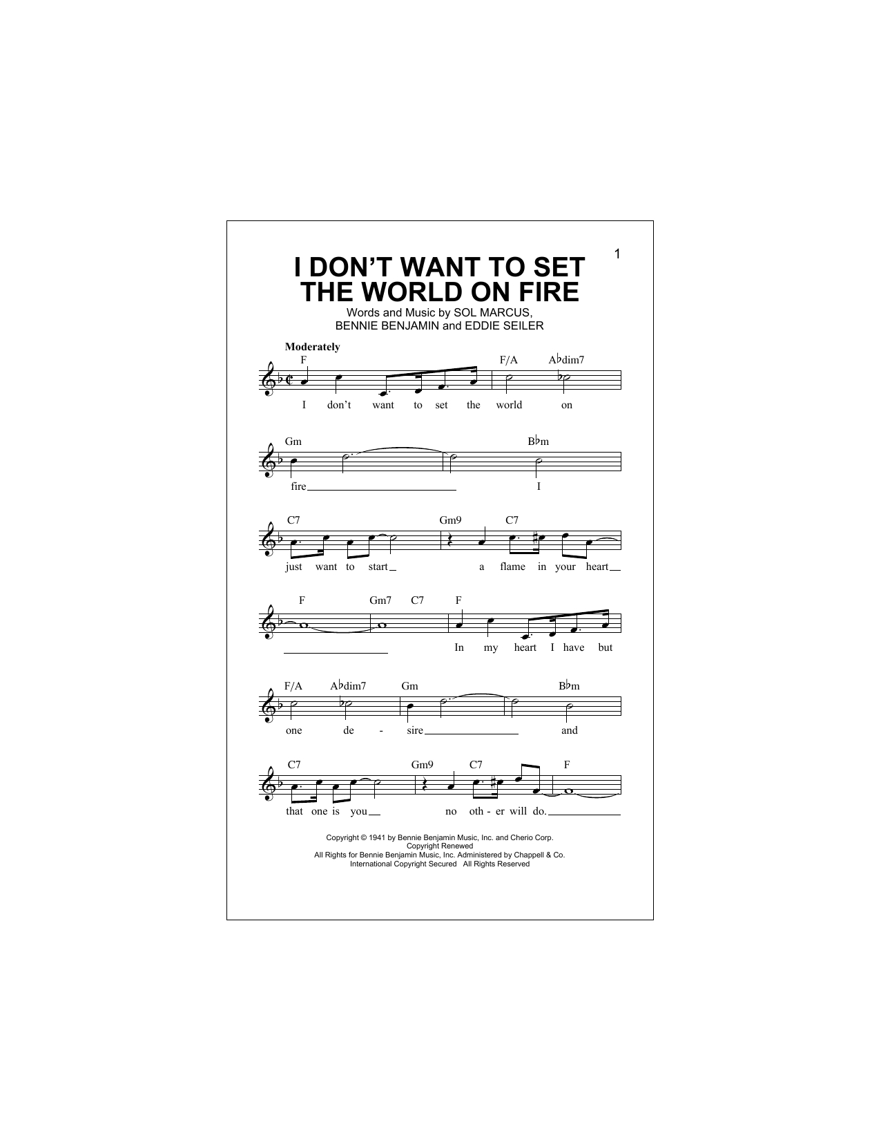 Set A Fire Chords Sheet Music Digital Files To Print Licensed Sol Marcus Digital