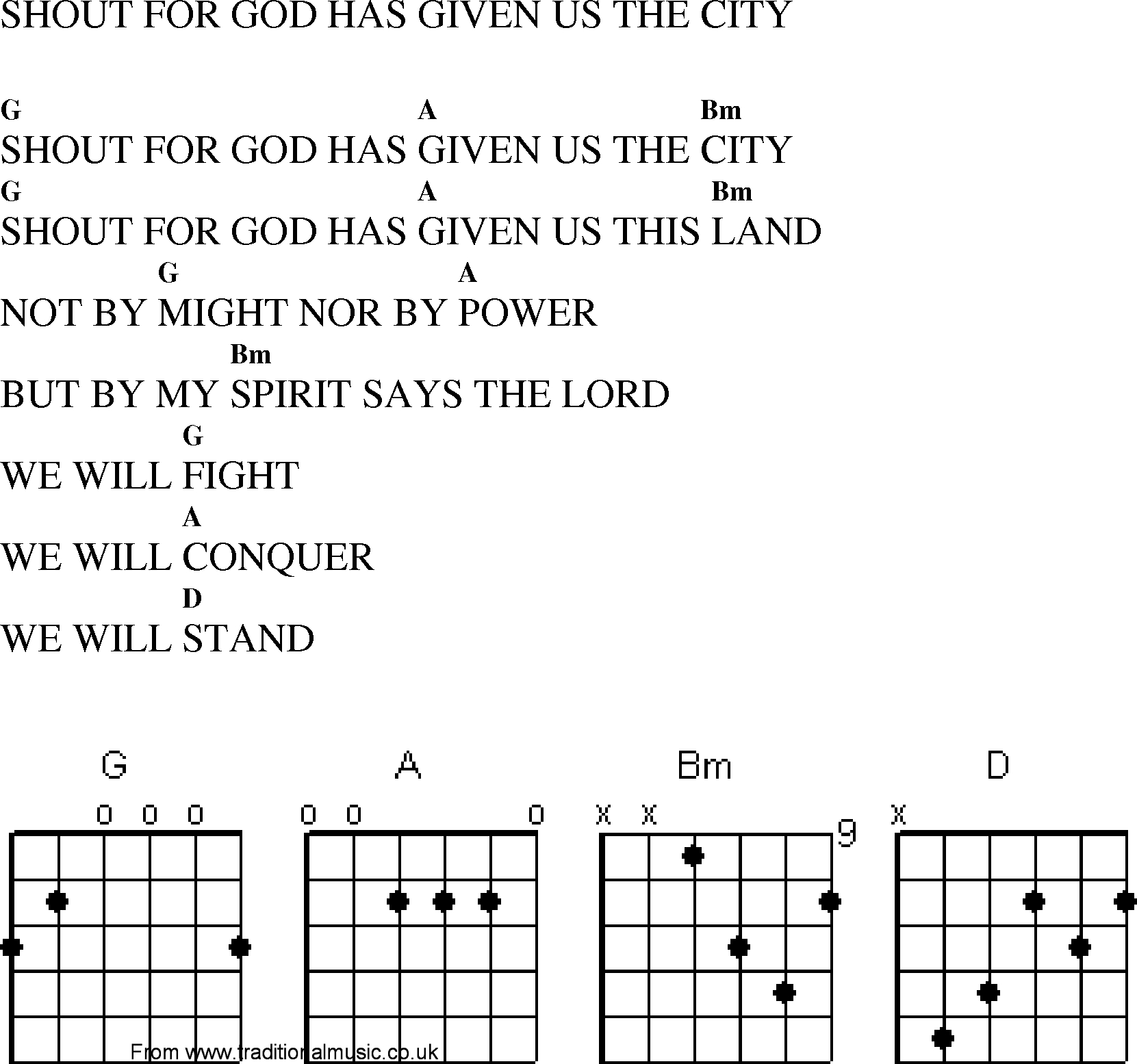 Shout To The Lord Chords Christian Gospel Worship Song Lyrics With Chords Shout For God Has
