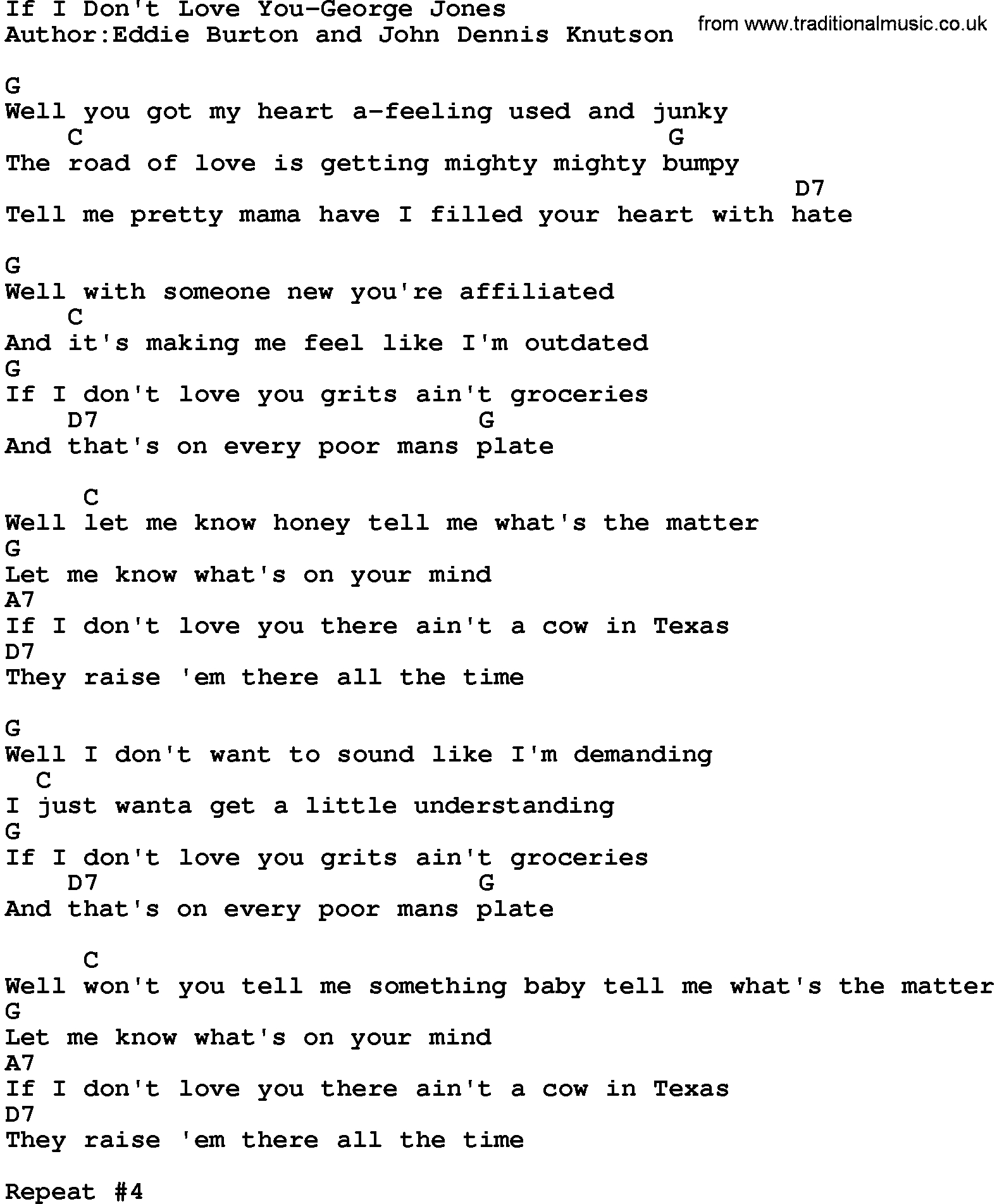 Someone Like You Chords Country Musicif I Dont Love You George Jones Lyrics And Chords