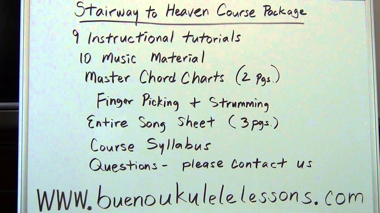 Stairway To Heaven Chords Learn Stairway To Heaven Bueno Ukulele Lessons