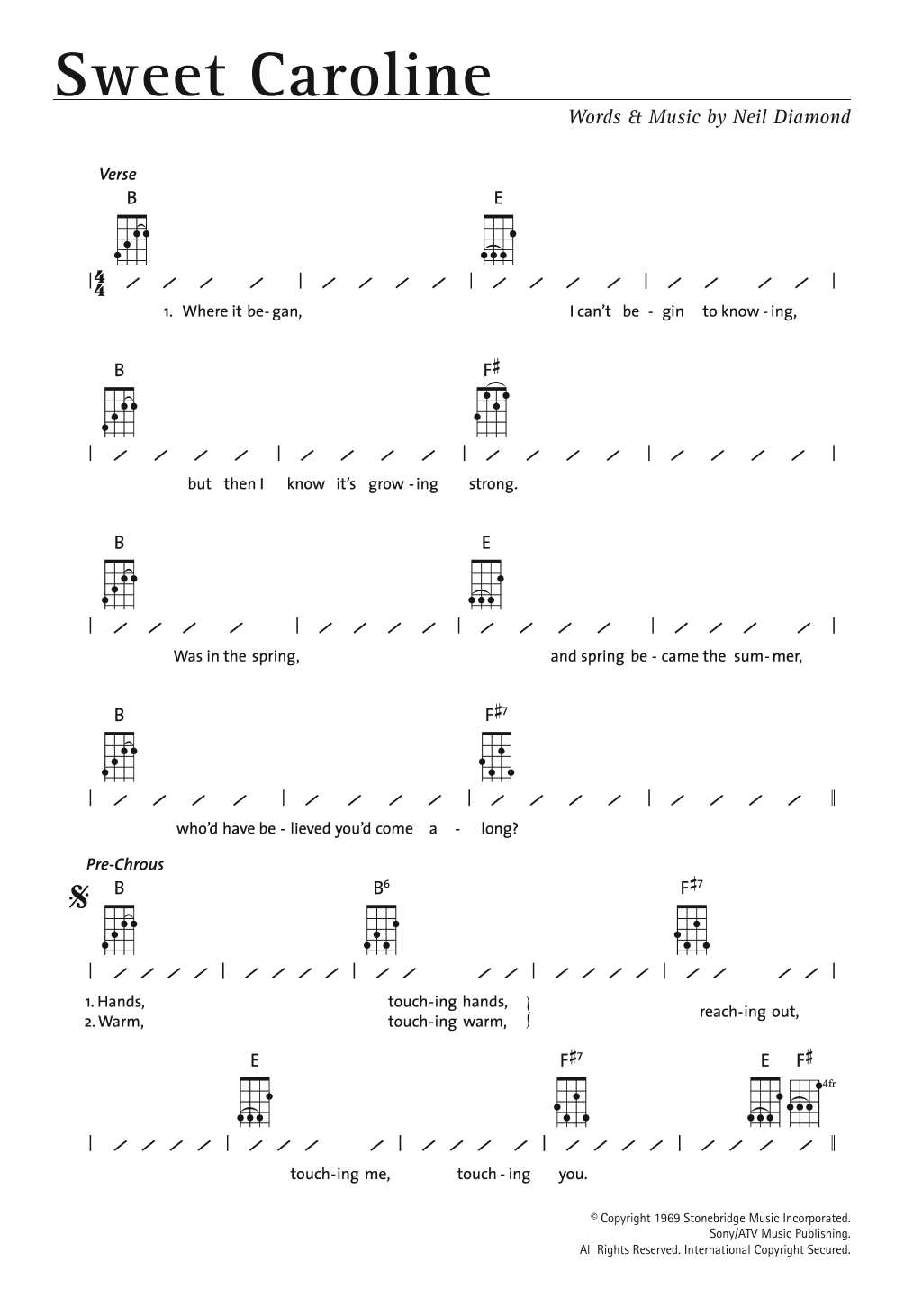 Sweet Caroline Chords Dietamed info