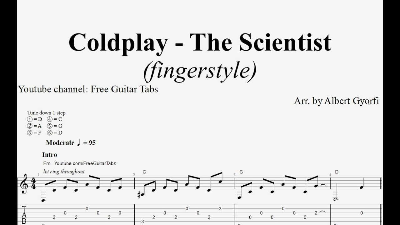 The Scientist Chords Coldplay The Scientist Guitar Tab Fingerstyle Hd 1080p