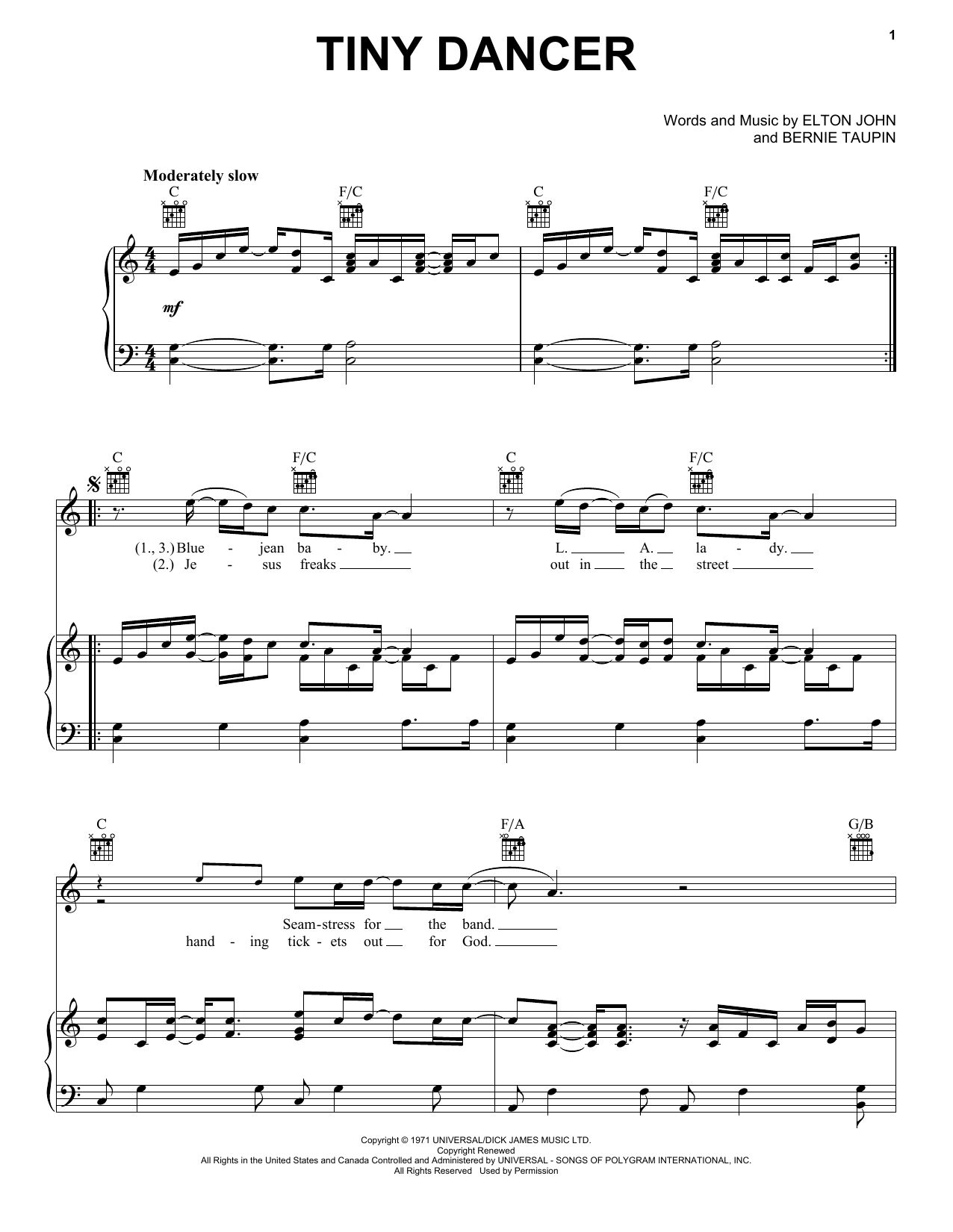 Tiny Dancer Chords Elton John Tiny Dancer Sheet Music Notes Chords Download Printable Guitar Chordslyrics Sku 78951