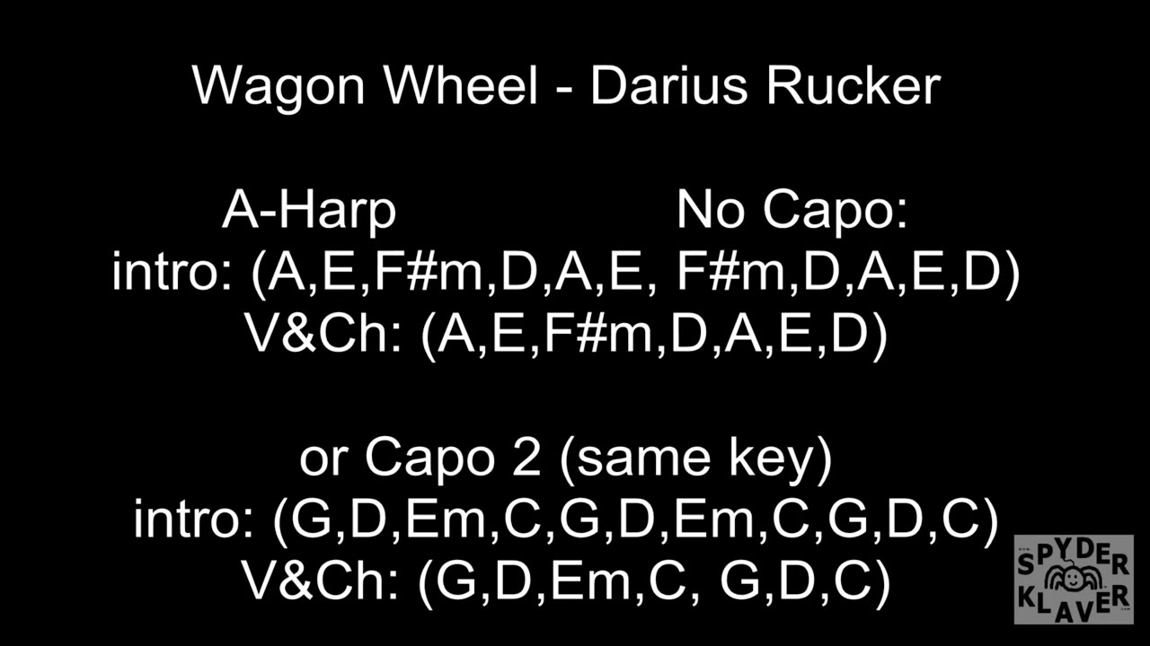Wagon Wheel Chords Wagon Wheel Darius Rucker Lyrics Chords