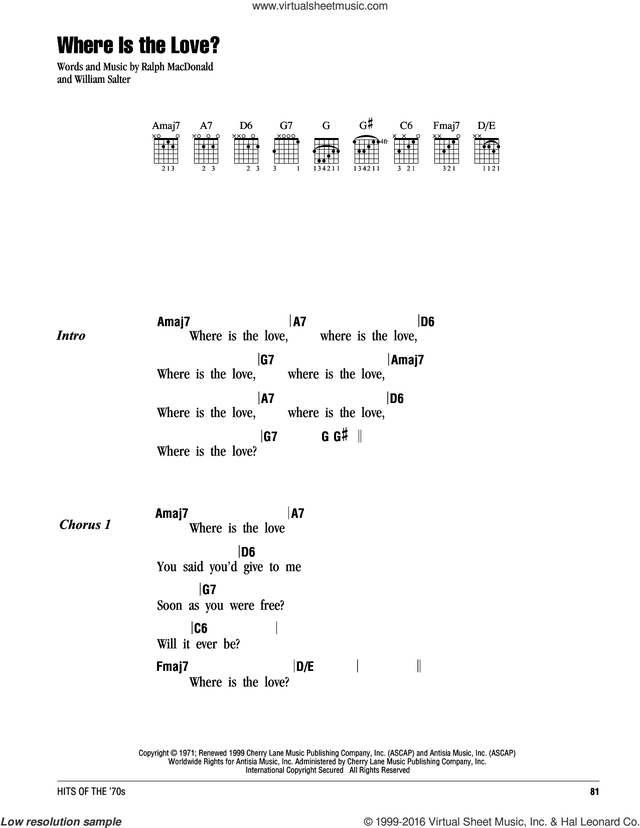 What's Going On Chords Flack Where Is The Love Sheet Music For Guitar Chords Pdf