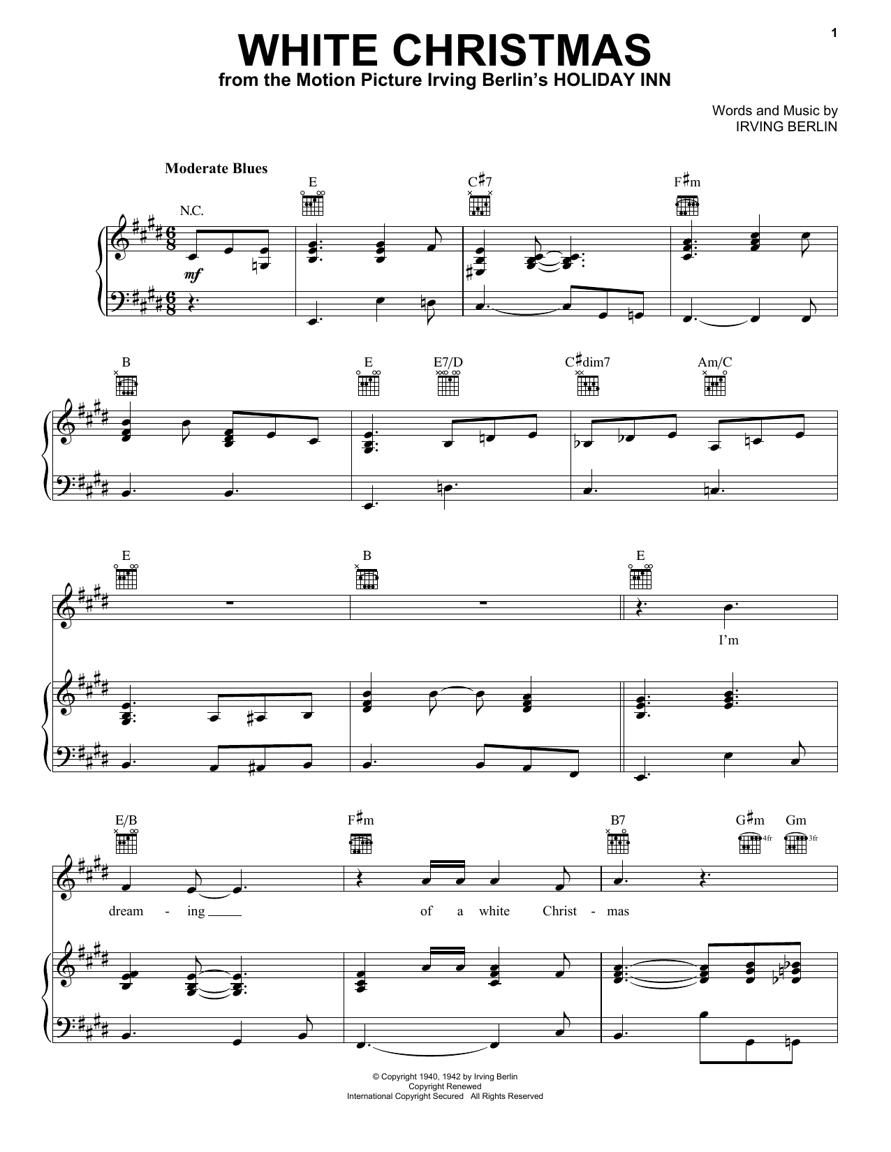 White Christmas Chords Eric Clapton White Christmas Sheet Music Notes Chords Download Printable Piano Vocal Guitar Right Hand Melody Sku 403035