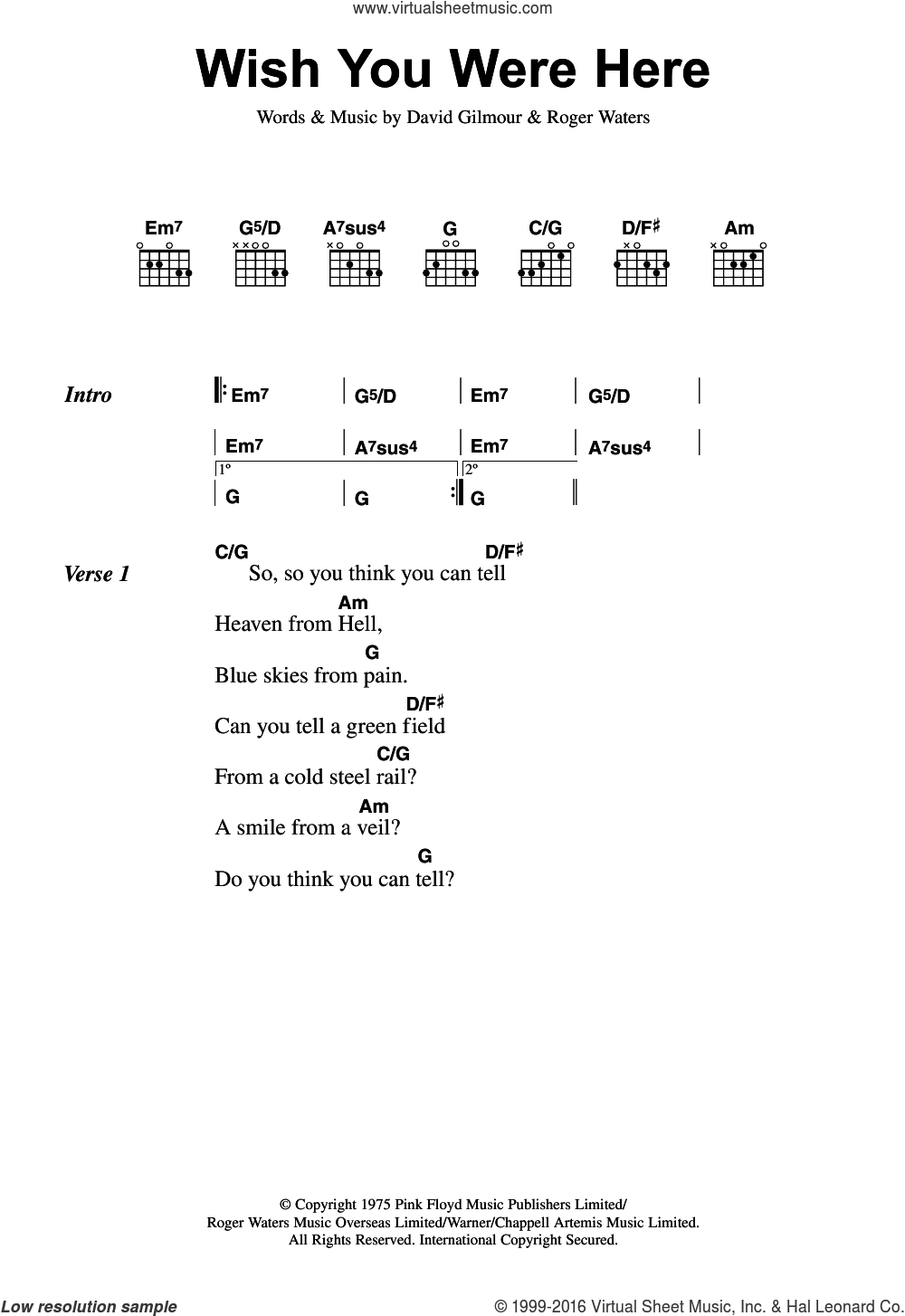 Wish You Were Here Chords Floyd Wish You Were Here Sheet Music For Guitar Chords Pdf