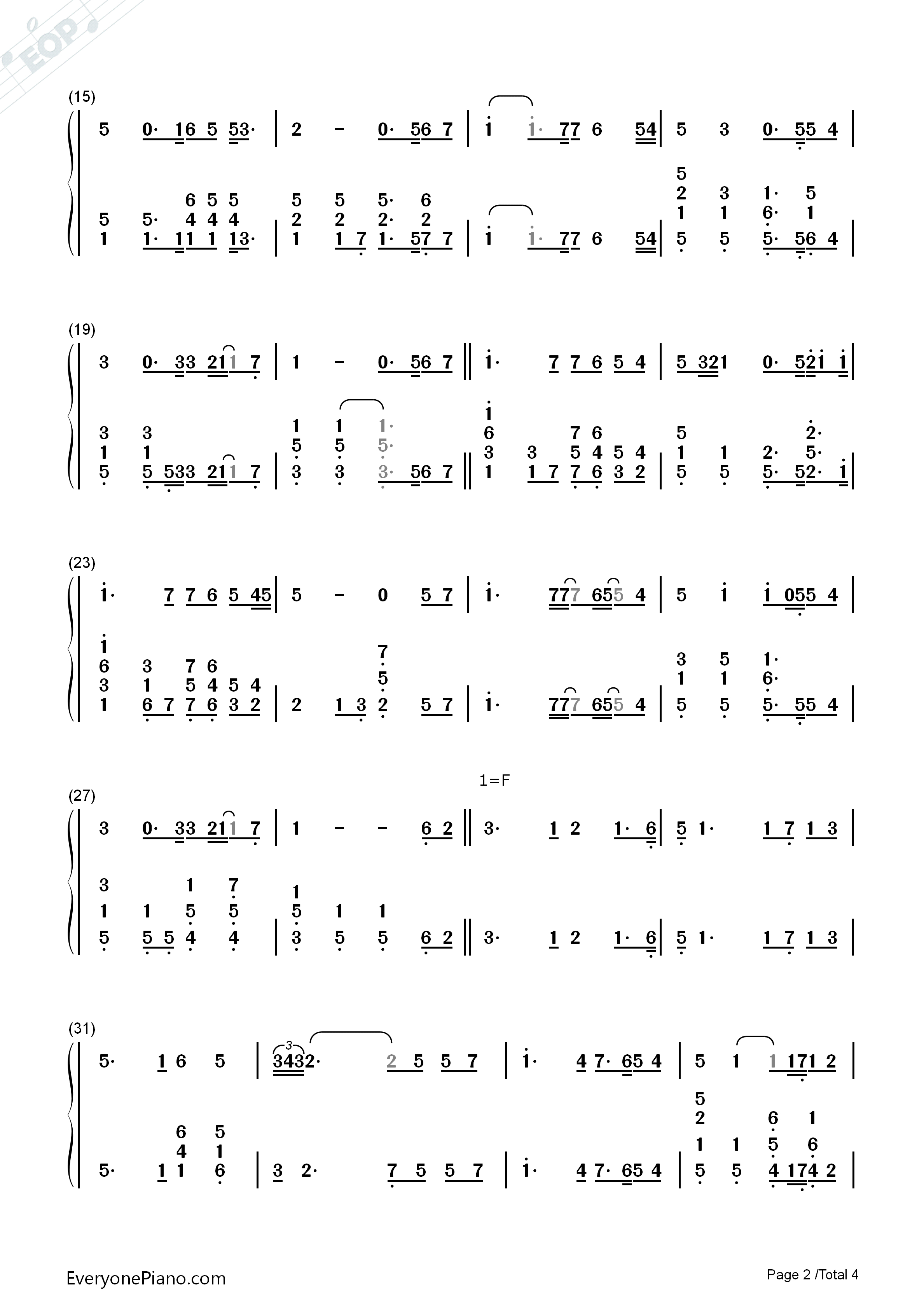 You Raise Me Up Chords You Raise Me Up Westlife Numbered Musical Notation Preview 2 Free