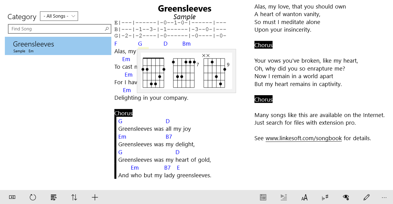 Your Song Chords Linkesoft Songbook Songs And Chords